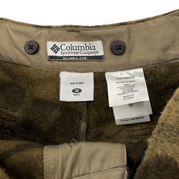 Columbia Gallatin Range Monarch Pass Camo Pants Wool Blend Outfitter Size 38 Men - Picture 8 of 11